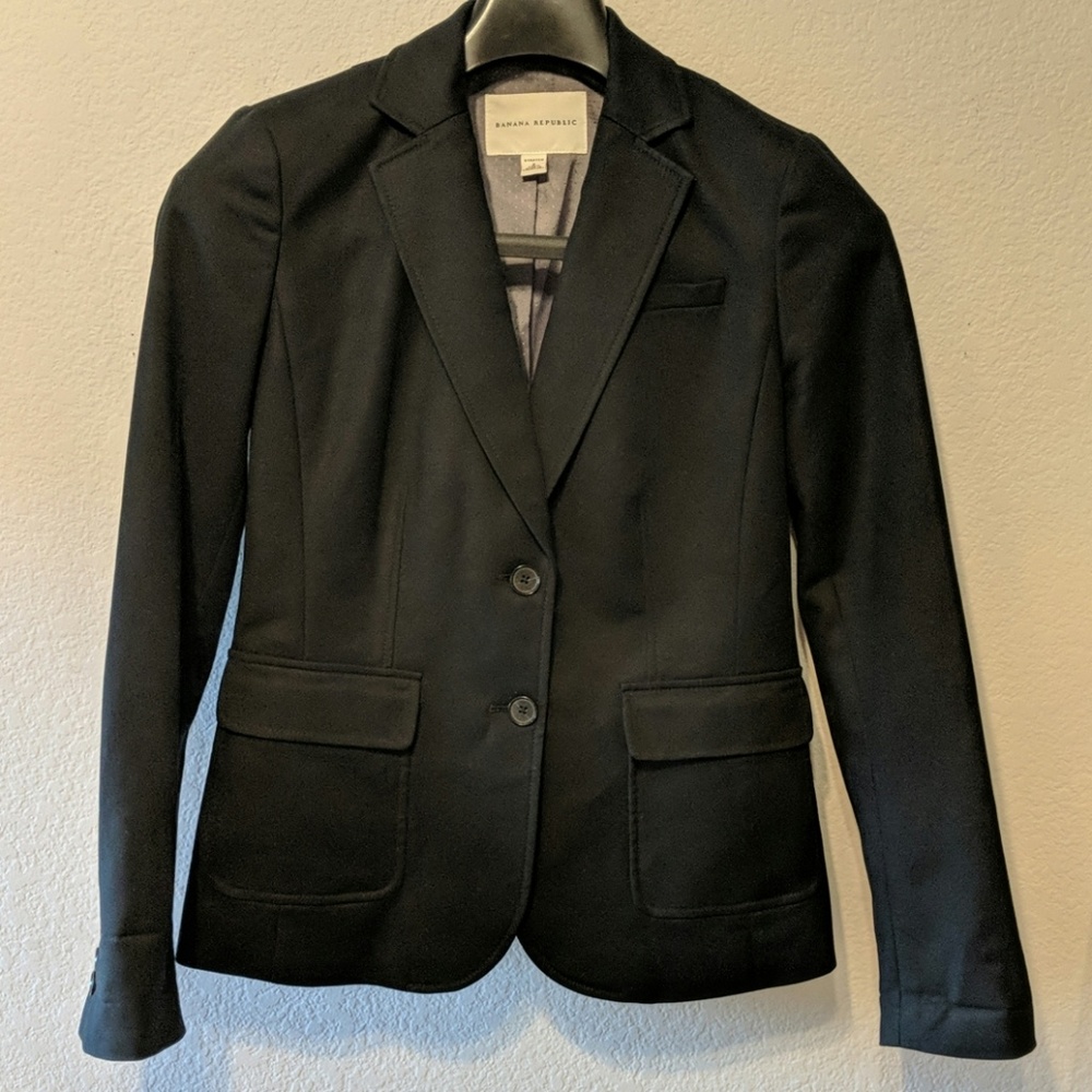 Banana Republic Women's Black Suit Jacket Sz2